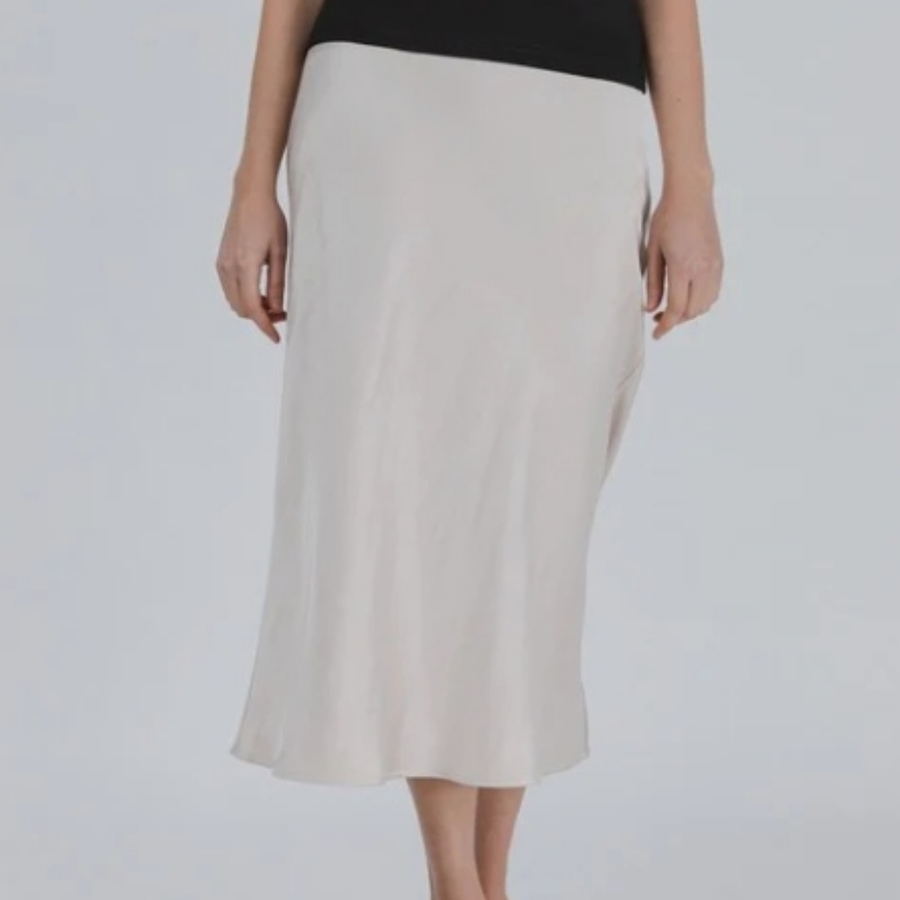 NWT All : row ivory slip midi skirt size Medium